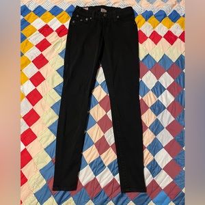 True Religion Skinny Jeans Women’s 26 Mid Rise Black Denim